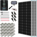 400 Watt 12 Volt 4 Pcs 100W Solar Panel Charge Controller Solar Power System K23663