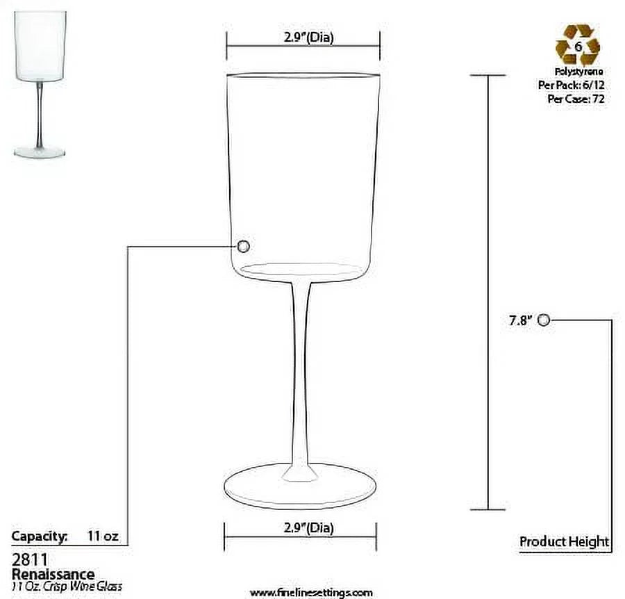 Disposable Plastic 11 oz Wine Glass C234