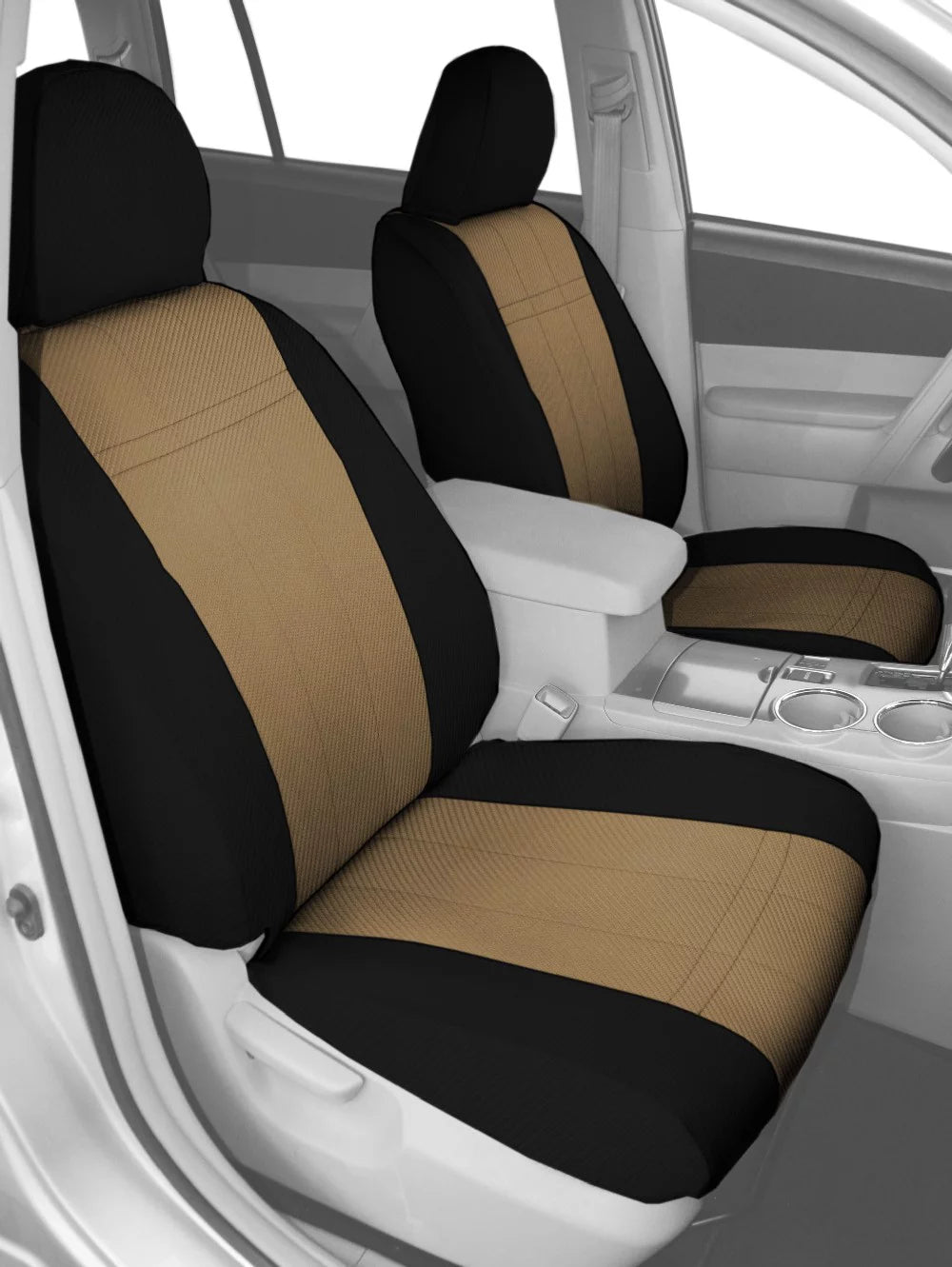Beige Black Seat Covers Q951
