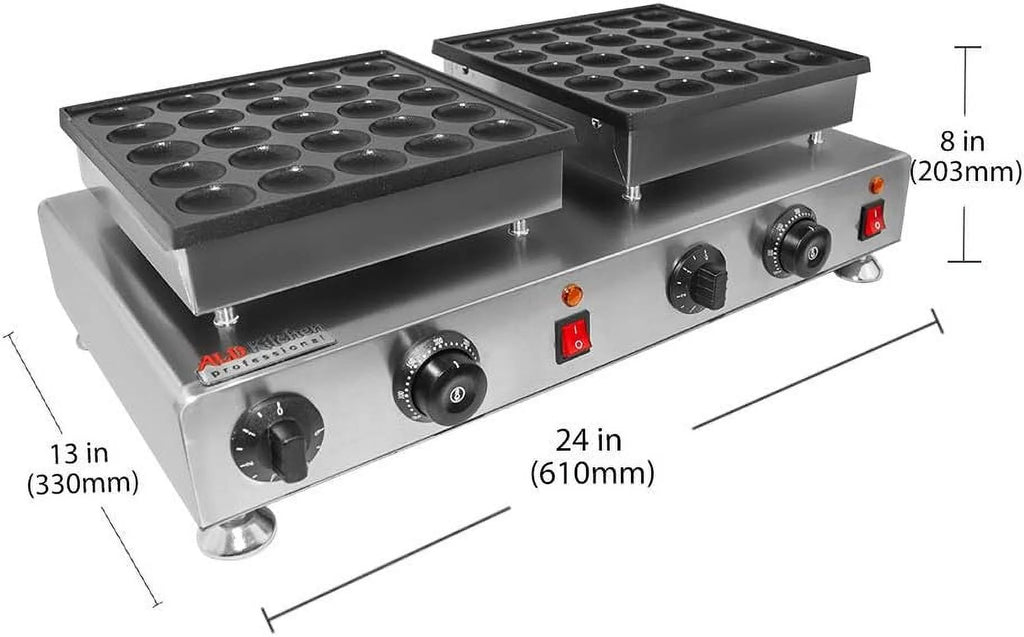 50-Hole Electric Nonstick Mini Dutch Pancake Maker Y450046
