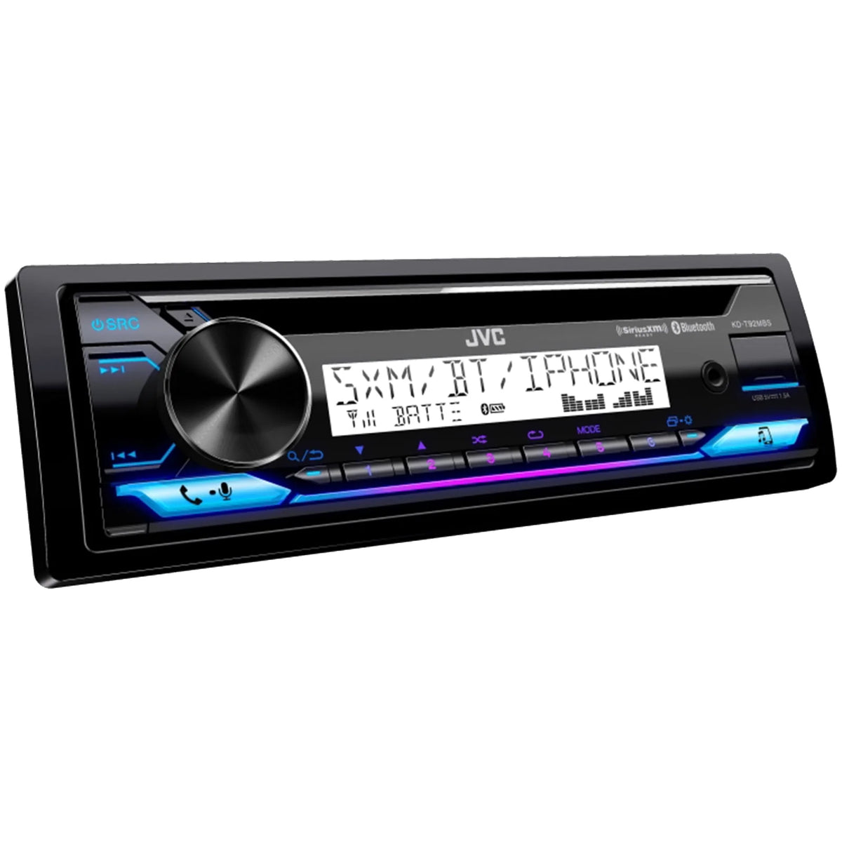 Single DIN Marine Bluetooth AM/FM Radio Stereo Receiver with Dash Protector and Antenna Y455016
