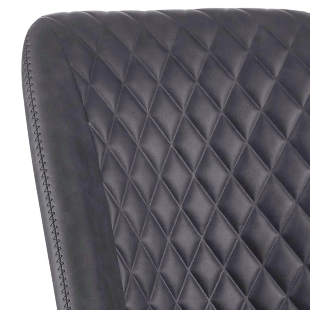 Gray Leatherette Office Chair with Star Base U3154
