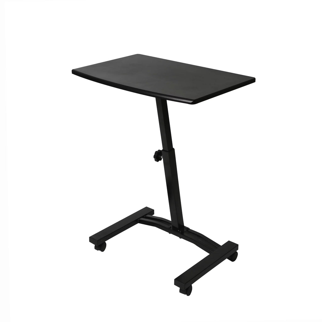 Black Height Adjustable Mobile Laptop Cart Desk with Wheels C452