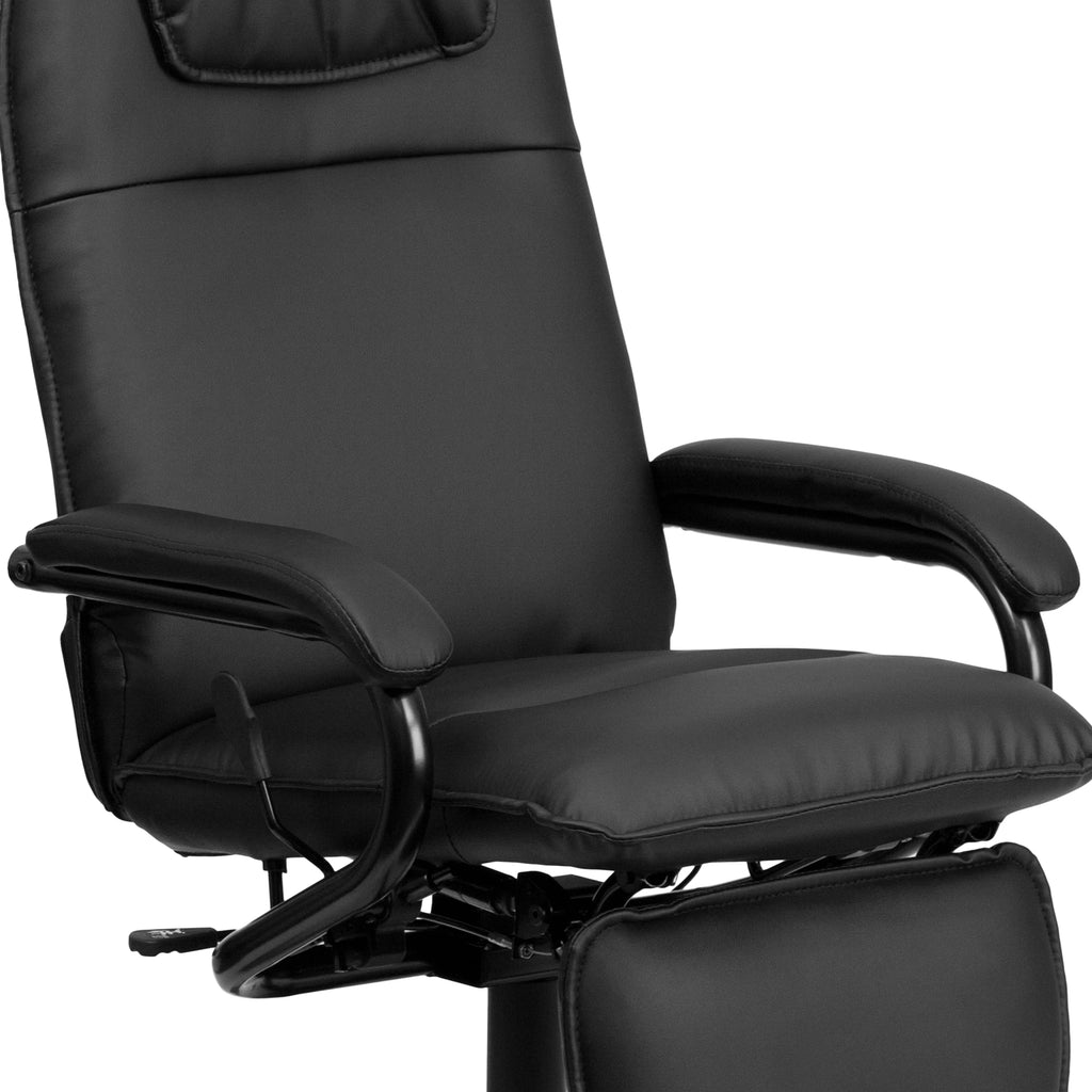 High Back Black LeatherSoft Executive Reclining Ergonomic Swivel Office Chair with Arms F548