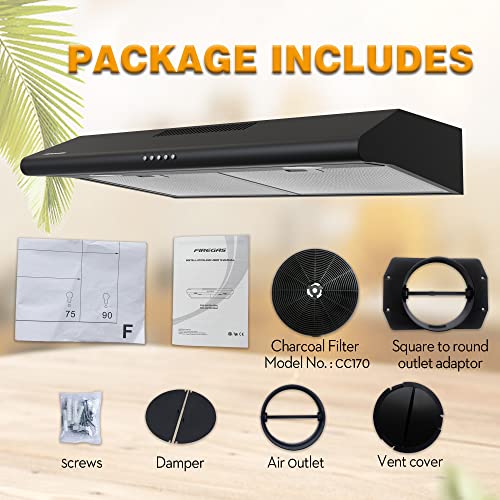 30 inch Ducted/Ductless Convertible Stainless Steel Range Hood H1768