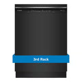 Black Front Control Tall Tub Dishwasher with Stainless Steel Tub and 3rd Rack X8626