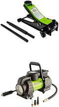 12-volt Compressor and 3 ton Low Profile Steel Floor Jack M4599
