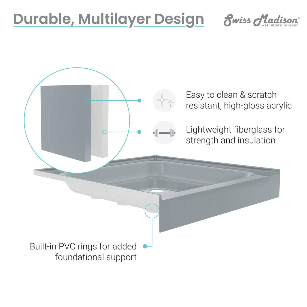 Gray Single Shower Base G717538