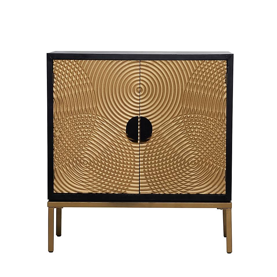 Bronze Contemporary Wood Cabinet I863
