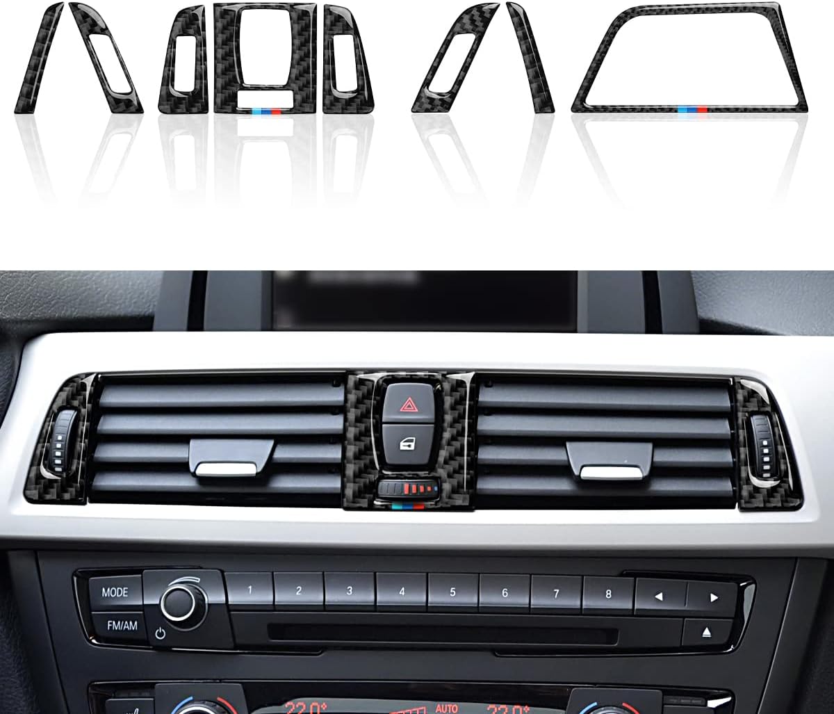 Carbon Fiber Gear Shift Panel Sticker Decal Pack of 2 P9473