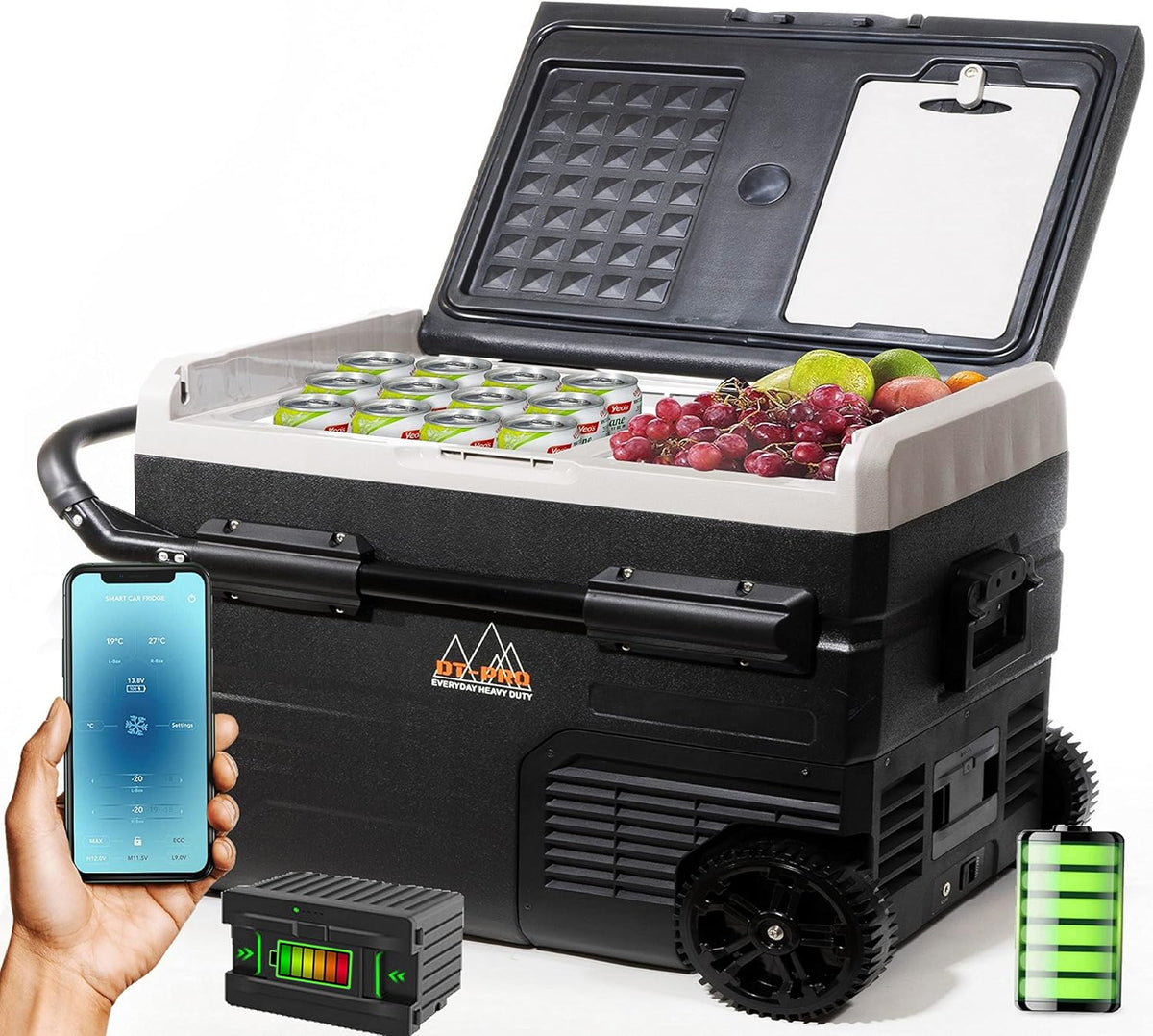 Battery Operated Portable Camping Fridge with Wheels F404810