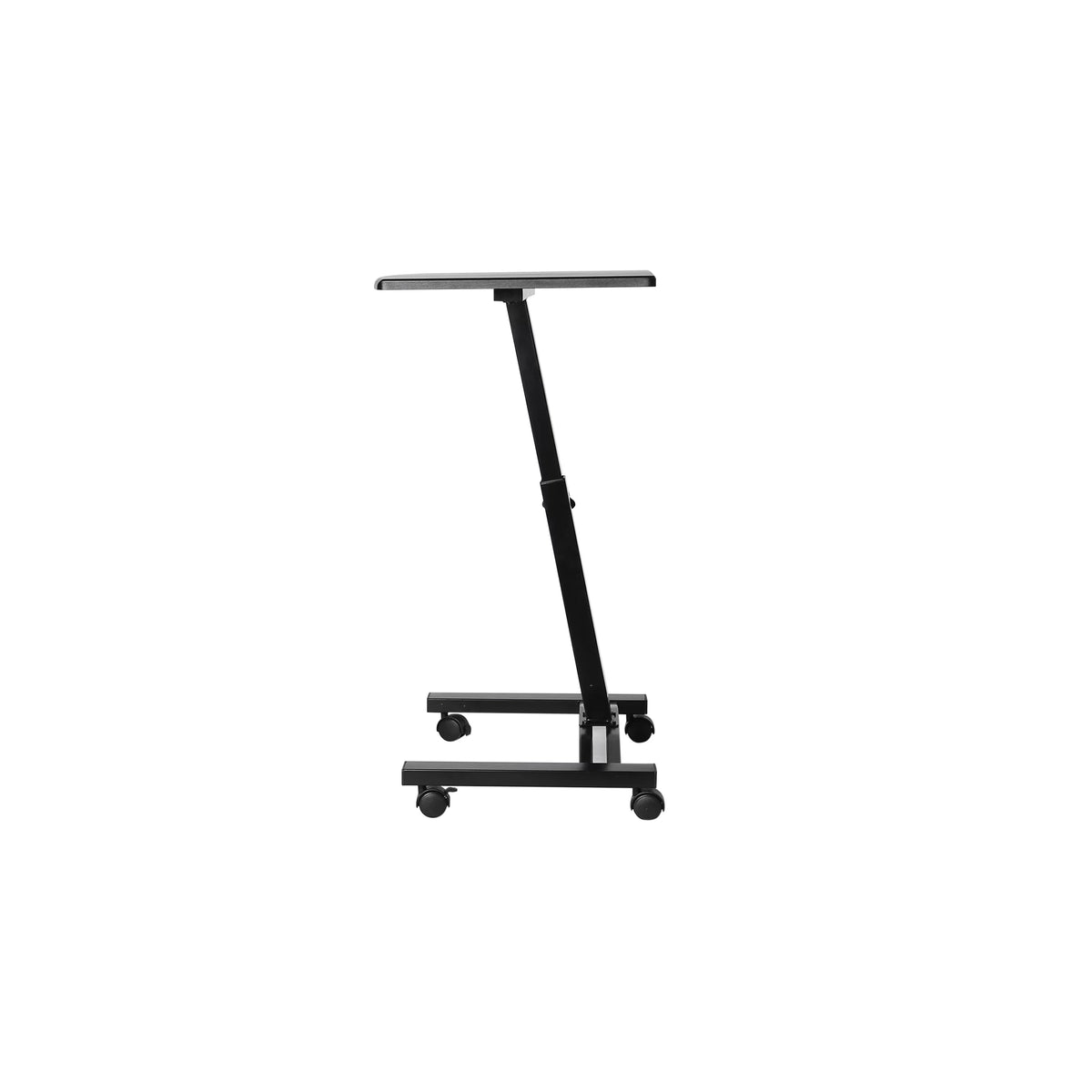 Black Height Adjustable Mobile Laptop Cart Desk with Wheels C452