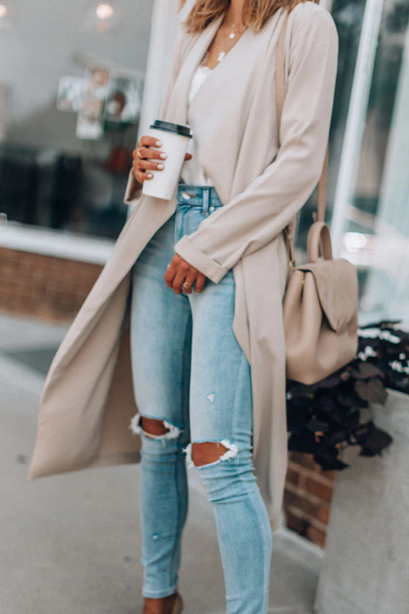 Casual Solid Outerwear U183