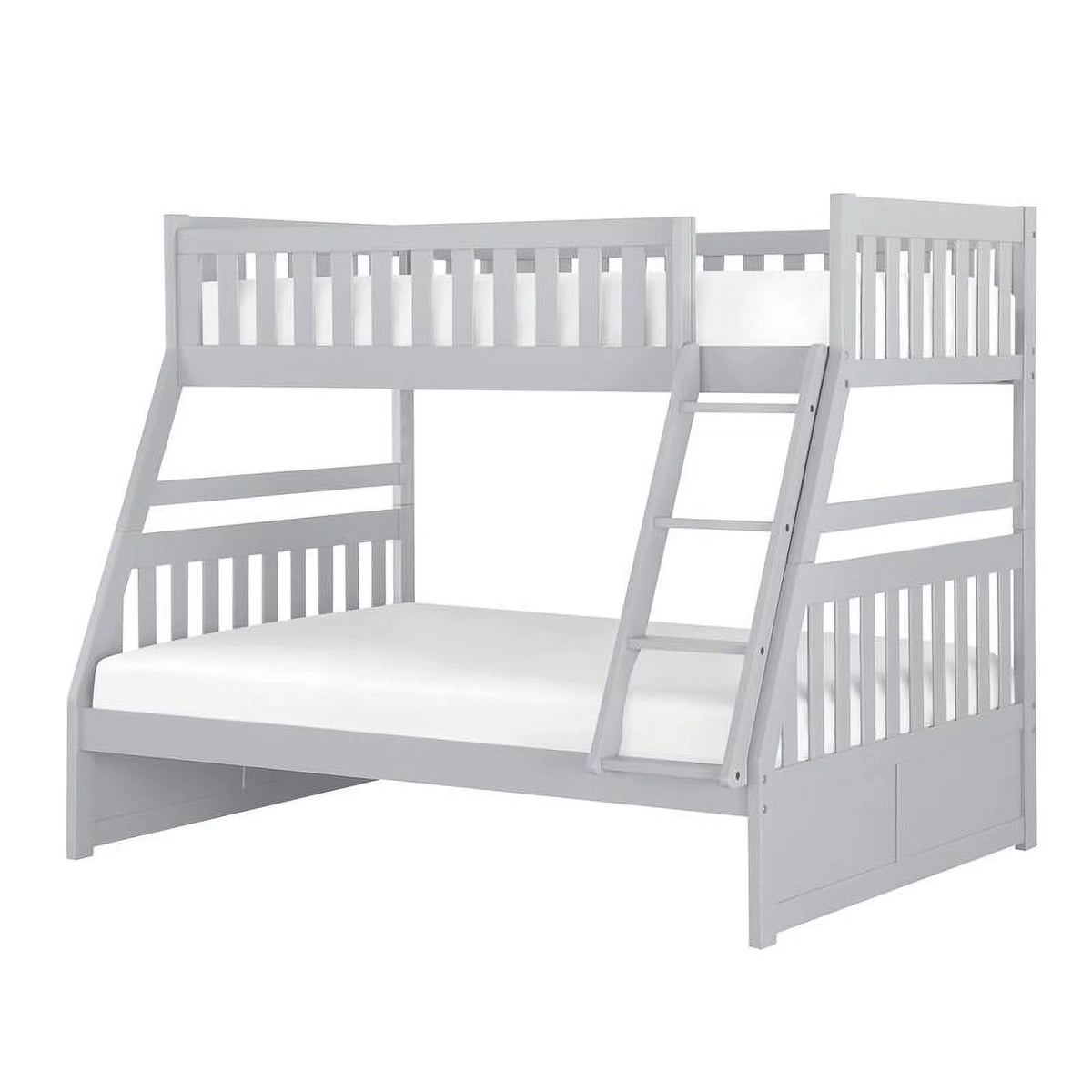 Gray Wood Twin over Full Bunk Bed Q9961
