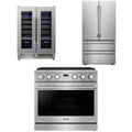 36 Gas Range, Refrigerator and Wine Cooler P8671