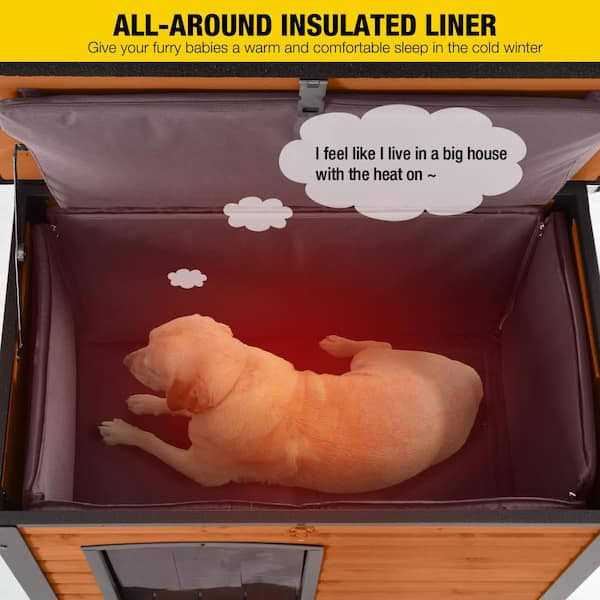 Insulated Outdoor Dog House with Liner Z1151