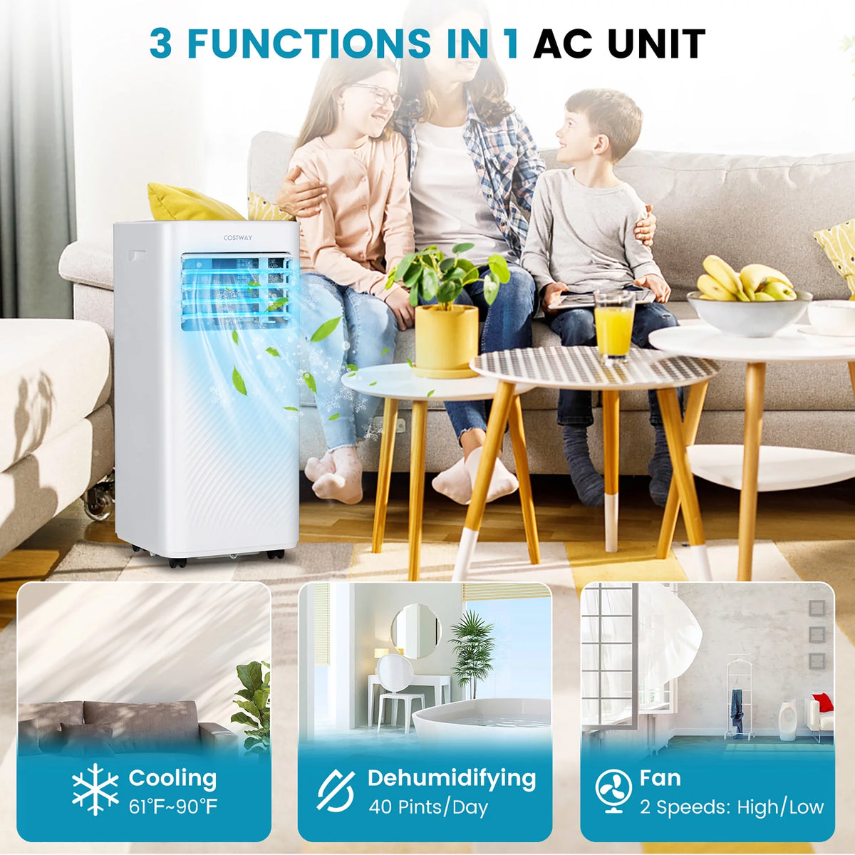5000 BTU Portable Air Conditioner 4-in-1 P3514