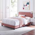 King Size Channel Tufted Performance Velvet Bed Q4053