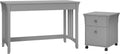 Cape Cod Gray Writing Desk with 2 Drawer Mobile File Cabinet K179