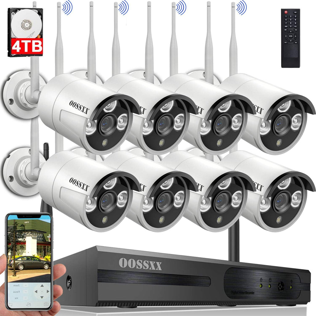 2K Wireless Security Camera System with 4TB HDD T6587