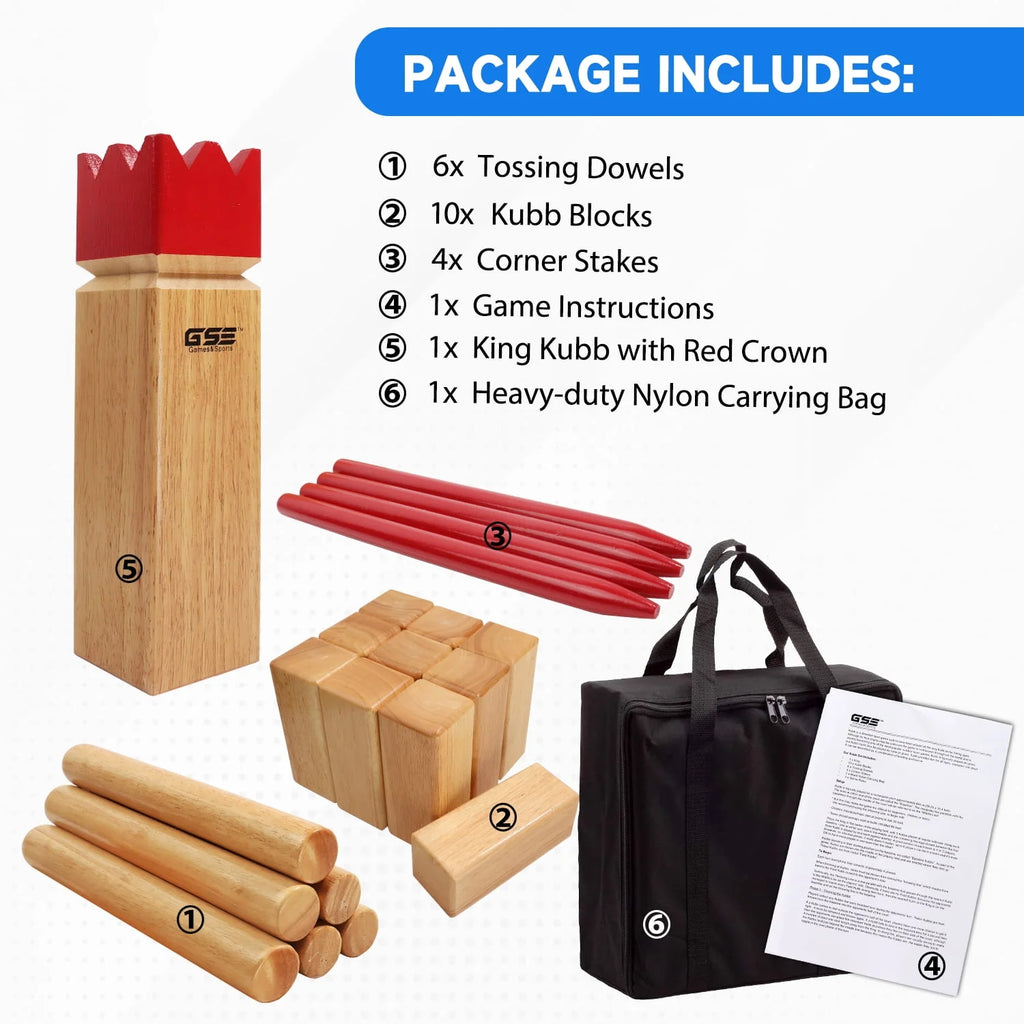 Hardwood Kubb Yard Game Set N566670