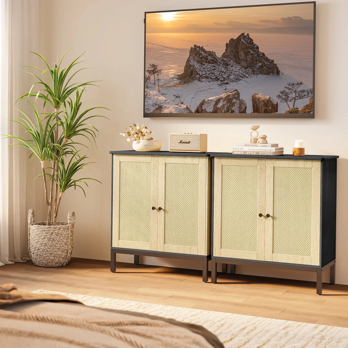 Rattan Buffet Storage Cabinet C8529