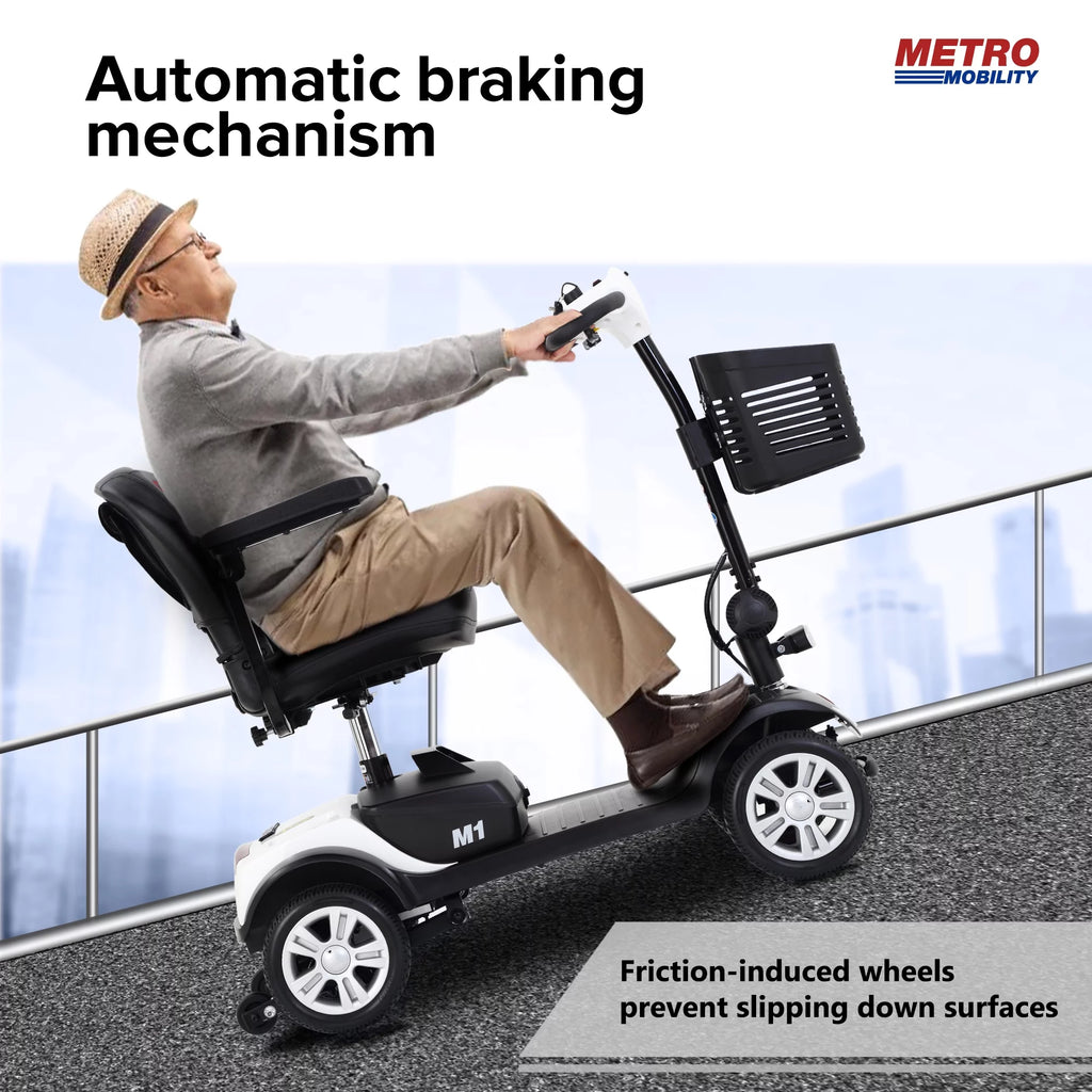 Heavy Duty 4 Wheel Mobility Scooter with Lights, 300lbs, Red I481359