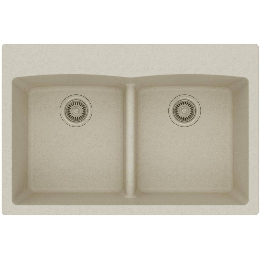 White Double Equal Bowl Kitchen Sink Z93236