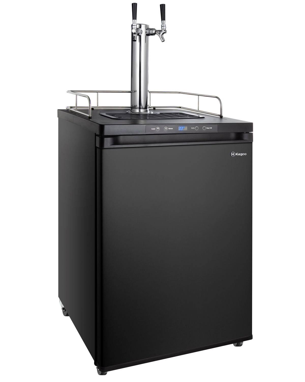 24" Wide Dual Tap Black Kegerator X66436