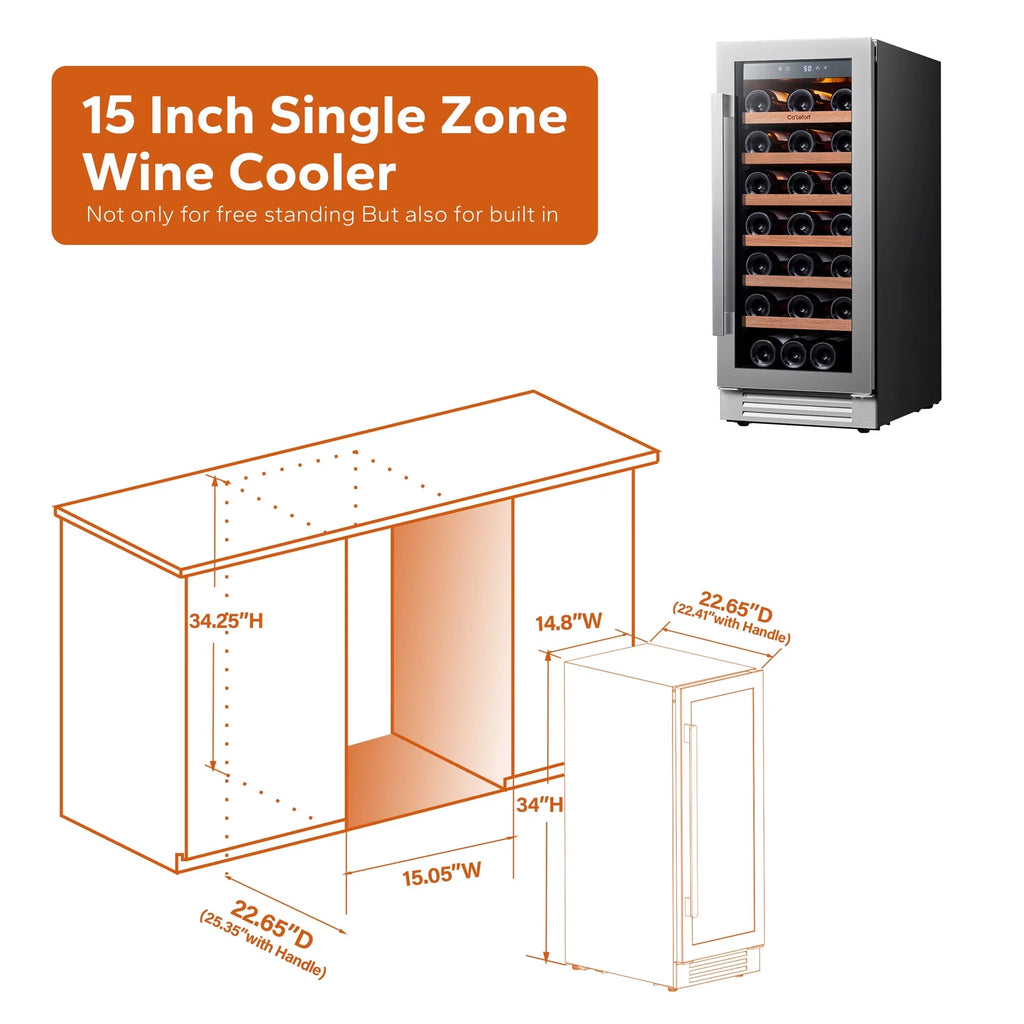 15 inch 33 Bottle Wine Cooler H7747