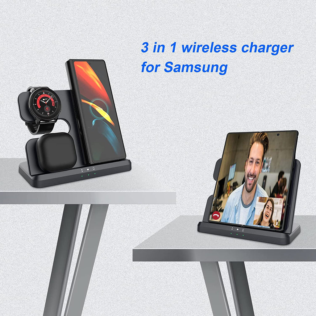 3 in 1 Wireless Charger Black Y5799