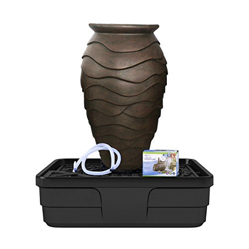 Scalloped Urn Landscape Fountain Kit with Aquabasin and Ultra Pump U1065