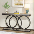 55" Console Sofa Table with Geometric Metal Frame N8335