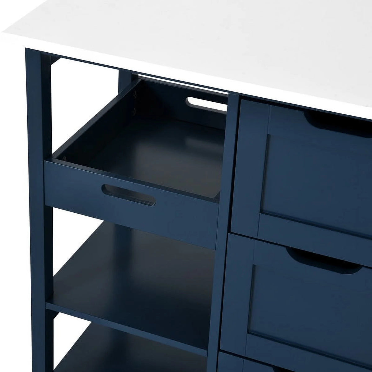 3 Tier Rolling Kitchen Island Cart with Storage D710