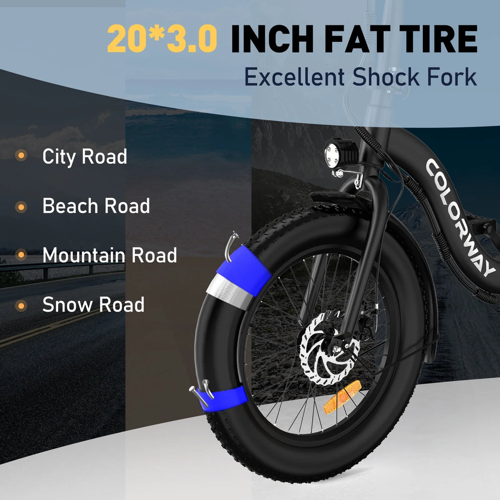 20x3.0 Fat Tire Electric Bicycles 12Ah 36V 500W N796637