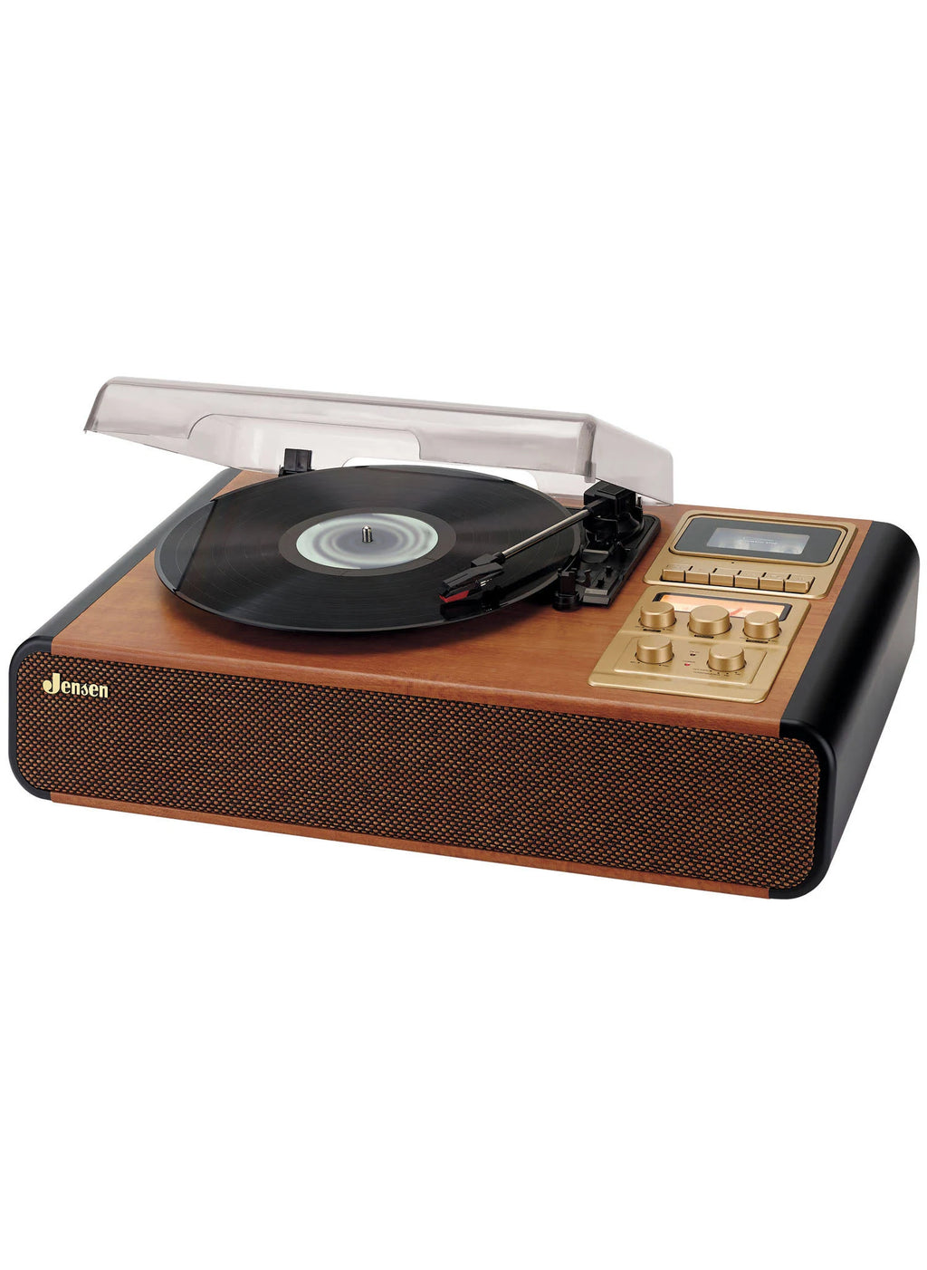 3-Speed Turntable with Radio, Cassette Player & Built-in Speakers D90709
