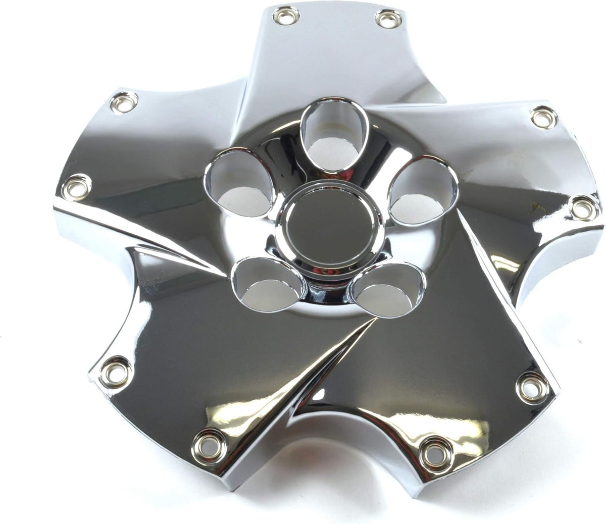 Set of 4 18 inch 5 Spoke Chrome Wheel Hub Center Caps M7685