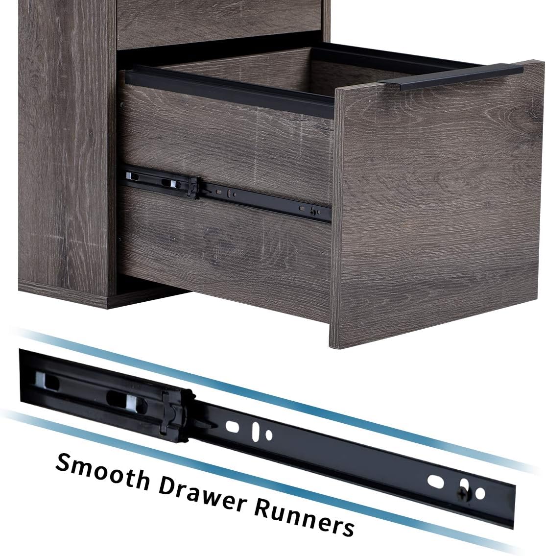 2 Drawer Walnut File Cabinet E4848