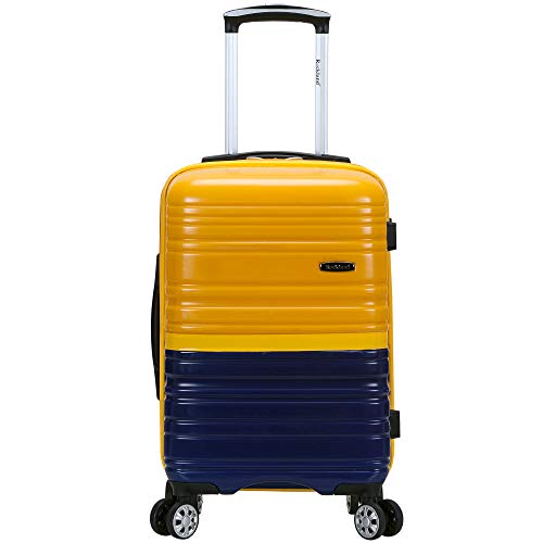 Expandable Hardside Spinner Wheel Luggage, Two Tone Navy, Carry-On 20-Inch U62839