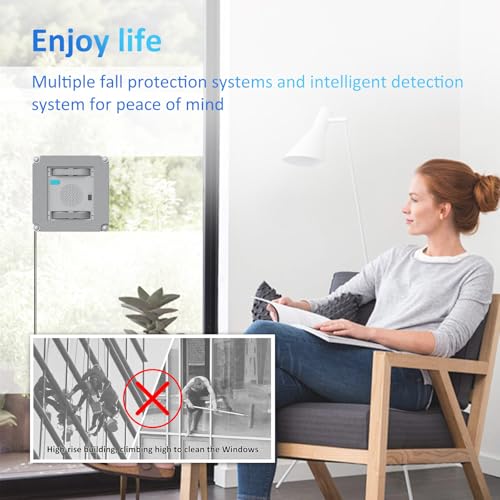 Window Cleaning Robot with 4 Spray Nozzles, 3200Pa Suction Z366