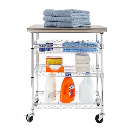 Stainless-Steel Top Work Table Island Utility Cart Prep Station R217