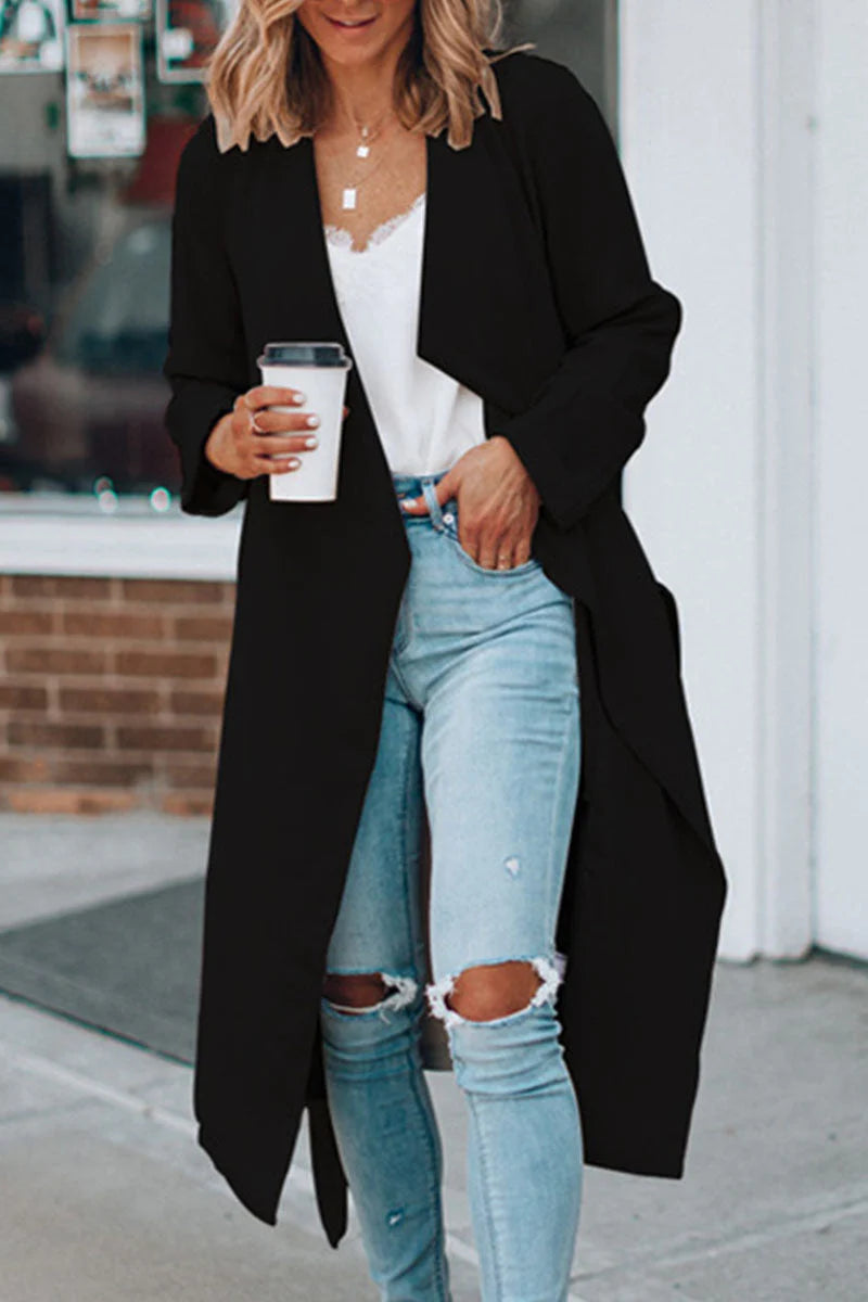 Casual Solid Outerwear U183