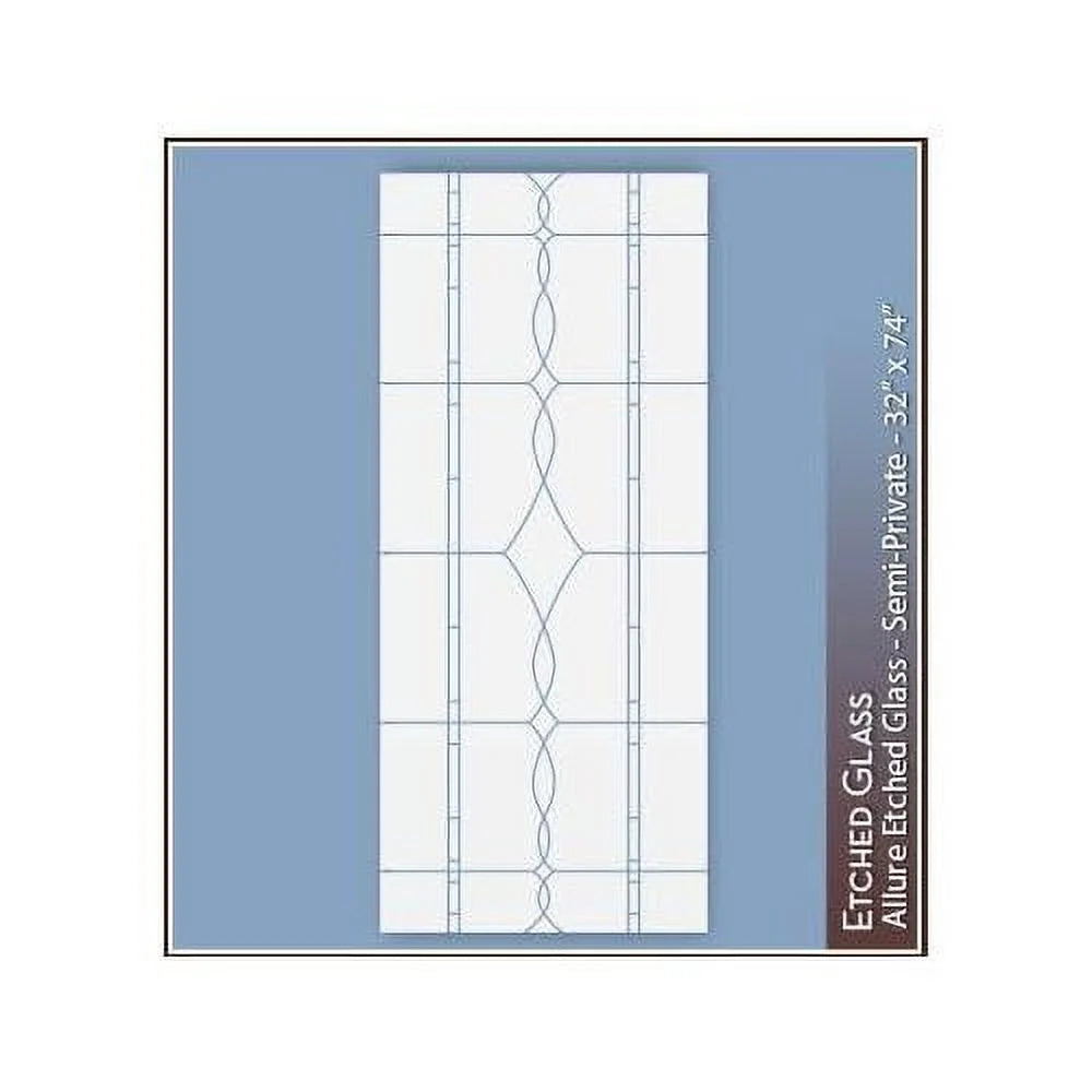Etched Glass Semi-Private Window Film 32" W X 74" H A827