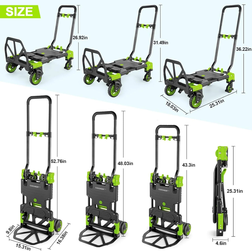 330 lb Folding Hand Truck with Retractable Handle R874108