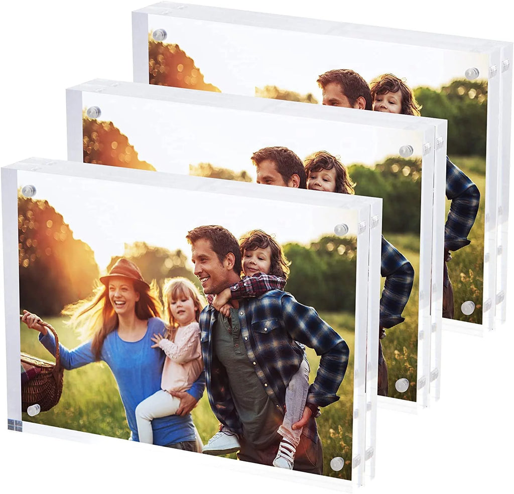 Magnetic Acrylic Photo Frame 5 in x 7 in Clear Pack of 3 R22587