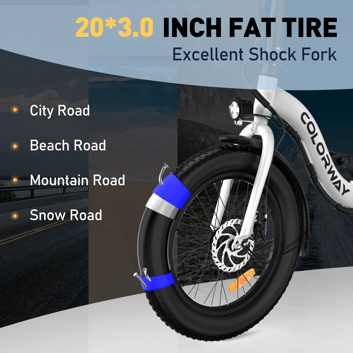 20x3.0 Fat Tire Electric Bicycles 12Ah 36V 500W N796637
