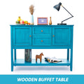 Blue Sideboard Buffet Console Table with Storage Drawers Cabinets I905271