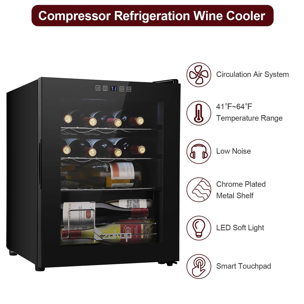 1.7cu.ft 16 Bottle Compressor Wine Cooler J178