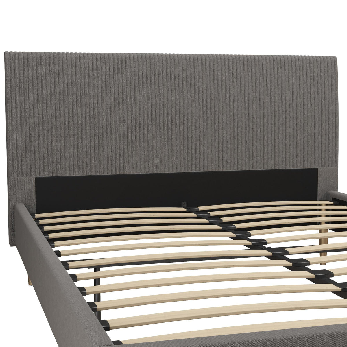 Ivory Velvet Queen Upholstered Bed with Headboard R361