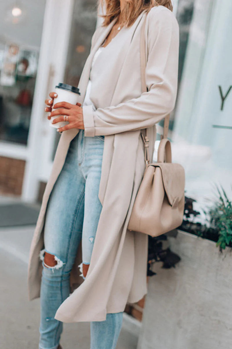 Casual Solid Outerwear U183